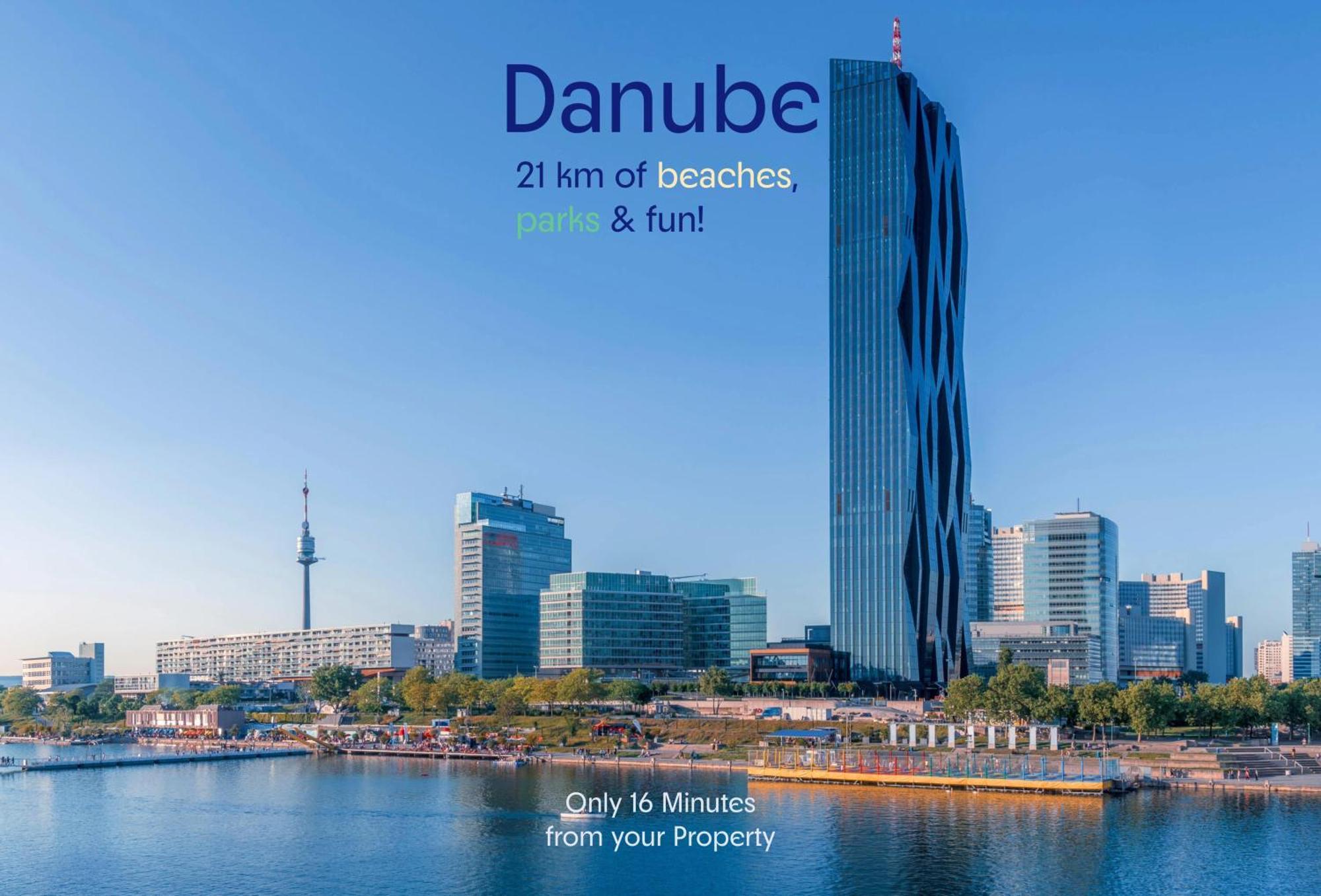 Appartement Charming 1br And 1lr Modern Design Donaustadt